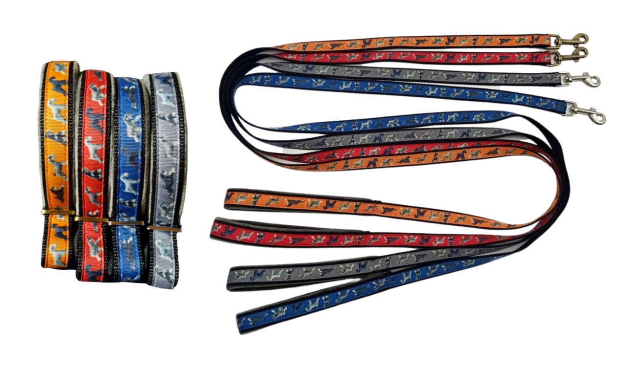 Schnauzer Pattern Dog Lead - 160cm length image 0