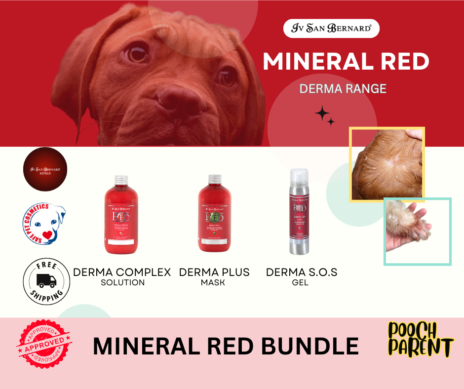 Mineral Red Bundle 10% off Derma Complex Cleanser, Derma Mask Conditioner & S.O.S Gel - Ultimate Pooch Parent